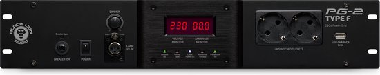 Black Lion Audio PG-2F stroomverdeler 230 Volt en filter voor thuis, studio of live gebruik met USB lader