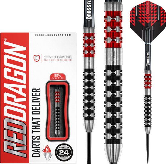 Red Dragon Peter Wright Double World Champion Black 90% tungsten - Double Darts Oelen