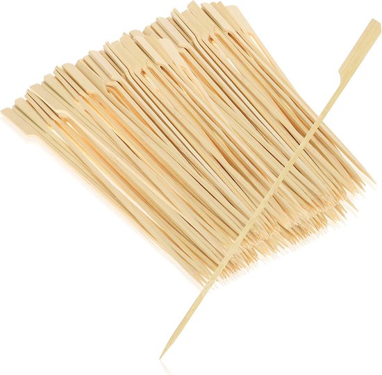 500 Brochettes En Bambou 20 Cm - Brochettes Finger Food Pour Barbecue, Viande Et Légumes