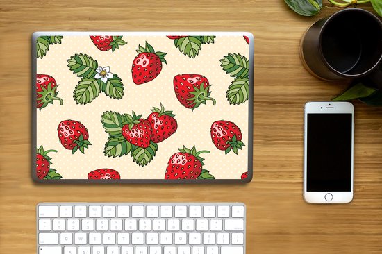 Sticker pour ordinateur portable - 12,3 pouces - Fraises - Fruits - Motifs - 30x22cm - Autocollants pour ordinateur portable - Skin pour ordinateur portable - Housse