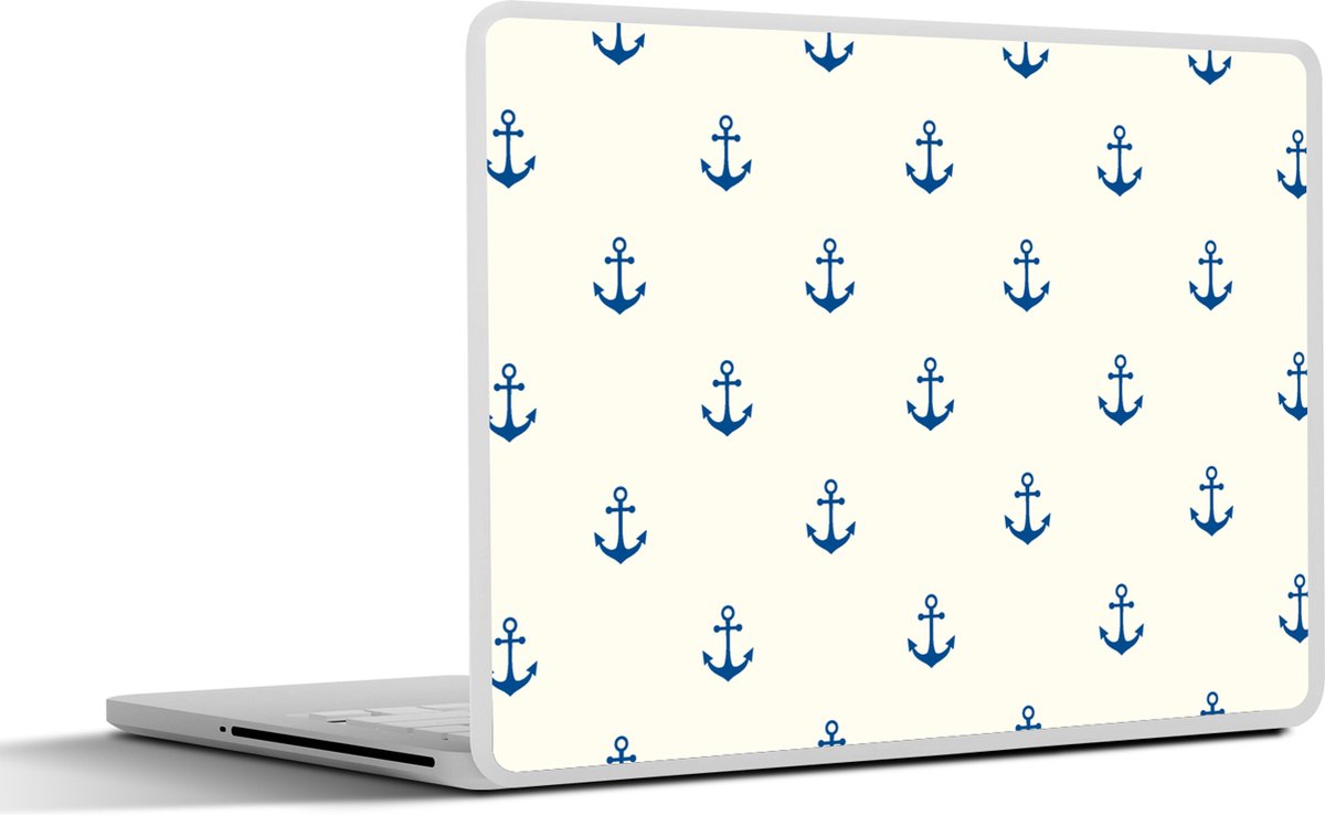 Laptop sticker - 12.3 inch - Matroos - Anker - Strand - Patroon - 30x22cm - Laptopstickers - Laptop skin - Cover