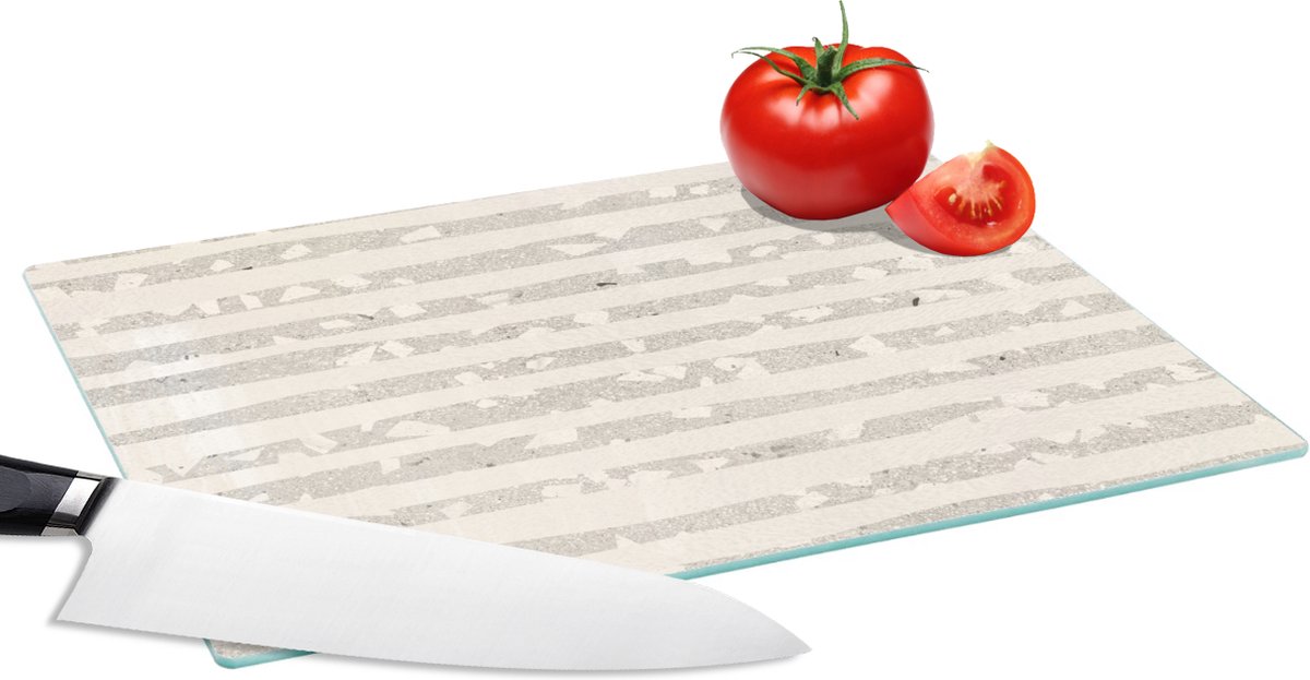 Glazen Snijplank - 28x20 - Terrazzo - Terras - Pastel - Snijplanken Glas