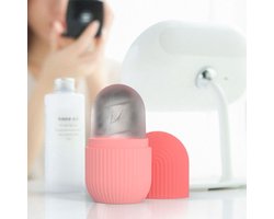 Gezicht ijs roller – Gezicht Ijsroller -Ijs contouren – face icing – face ice contouring – ice skin care – Roze