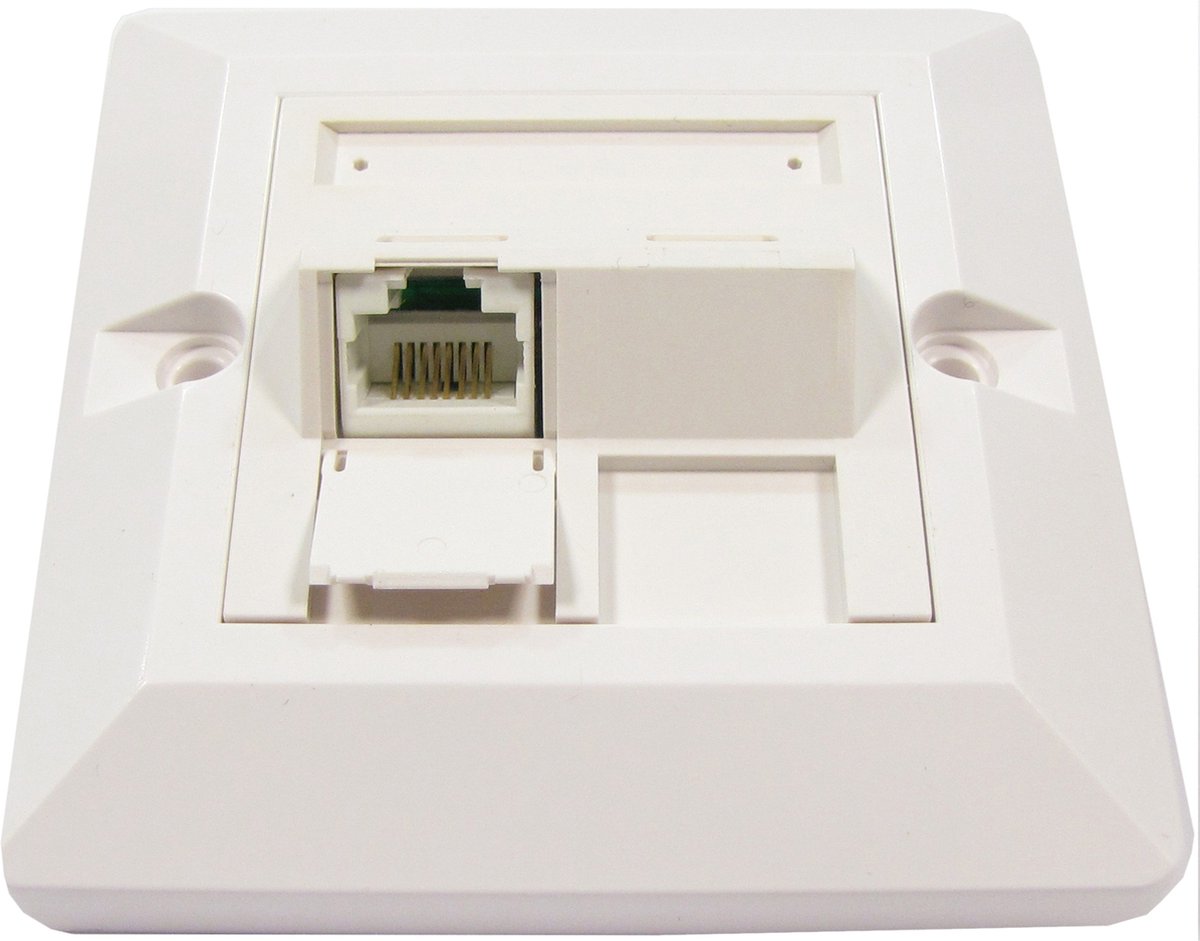 BeMatik - 80x80 1 RJ45 Cat.5e UTP-wandplaat