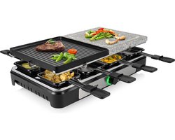 Tristar Gourmetset - RA-2747 - 1400W - Bakplaat 8 personen - 5-in-1 steengrill - Incl 8 pannetjes - Grillplaat omkeerbaar