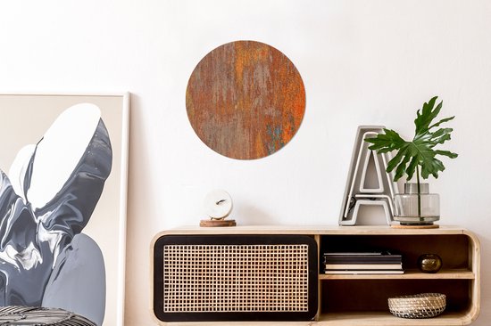 Wall Circle - Wall Circle Indoor - Rouille - Jaune - Oranje - ⌀ 30 cm - Décoration murale - Peintures Ronds