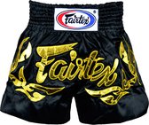 Fairtex Muay Thai Shorts - Eternal Gold - zwart/goud - maat L