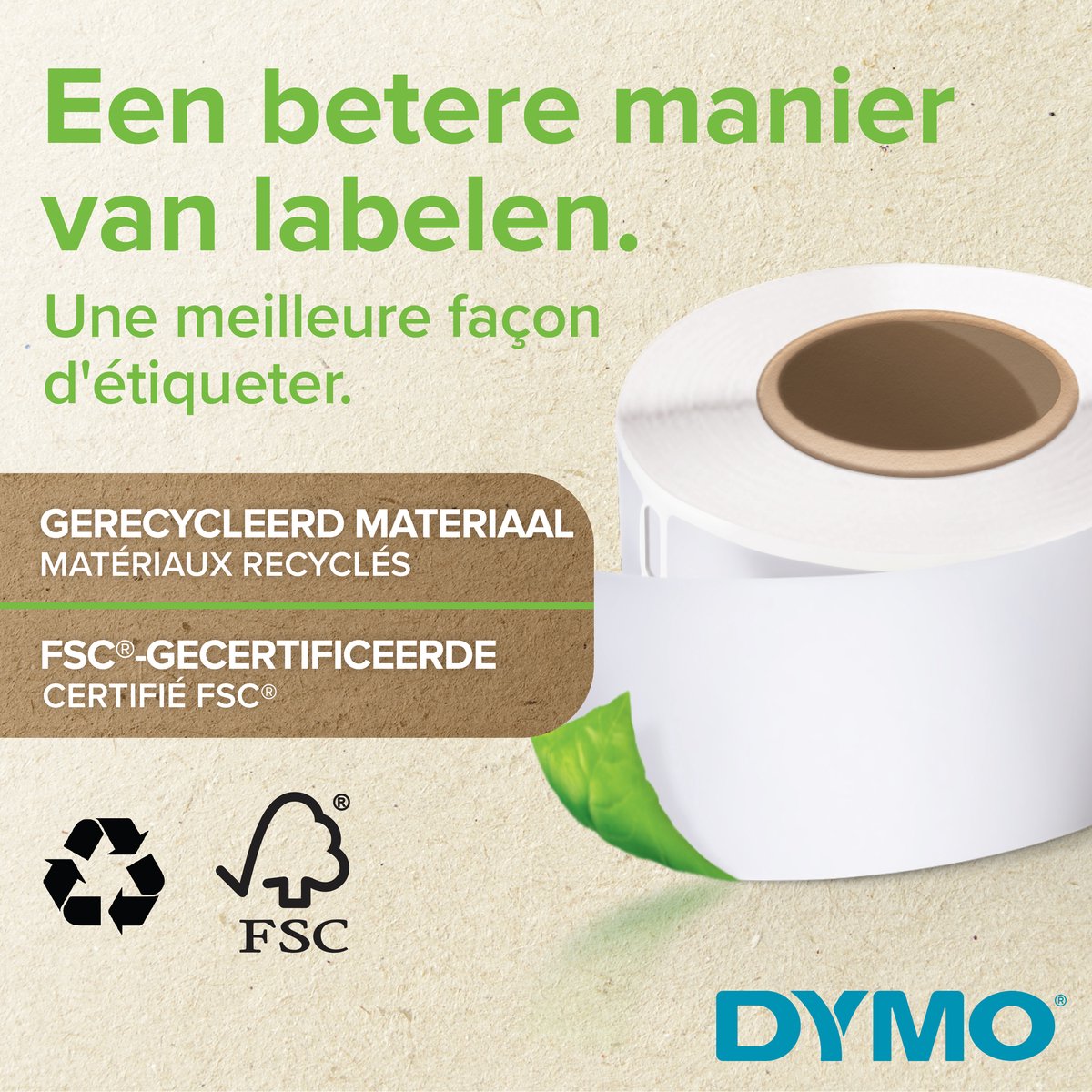 DYMO LabelWriter Labels 13x25mm - 1000 etiketten zonder inkt