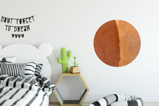 Cercle mural - Cercle mural - Gros plan sur terre cuite d'après nature - Aluminium - Dibond - 60x60 cm - Intérieur et Extérieur