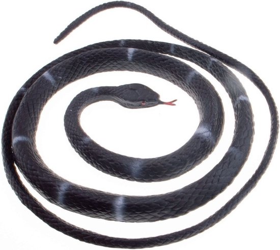 Feestdecoratie Slang - Halloween horror enge dieren - rubber - 80 cm - versiering