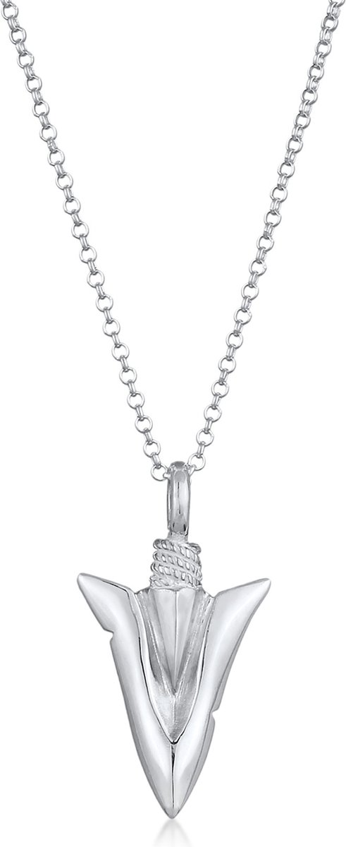 KUZZOI - Halsketting - Heren Pijl Hanger Kant in 925 Sterling Zilver - Heren