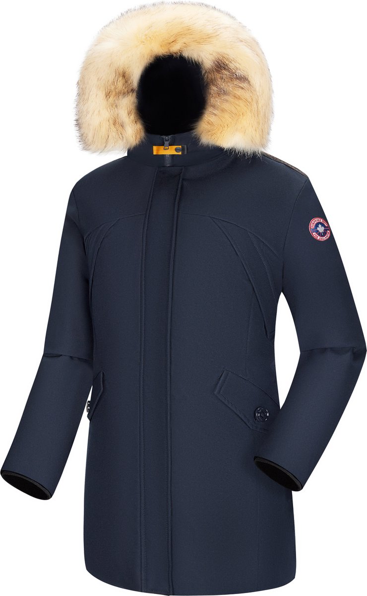 Subprime - Dames Jas winter Parka Chloe - Blauw - Maat XL