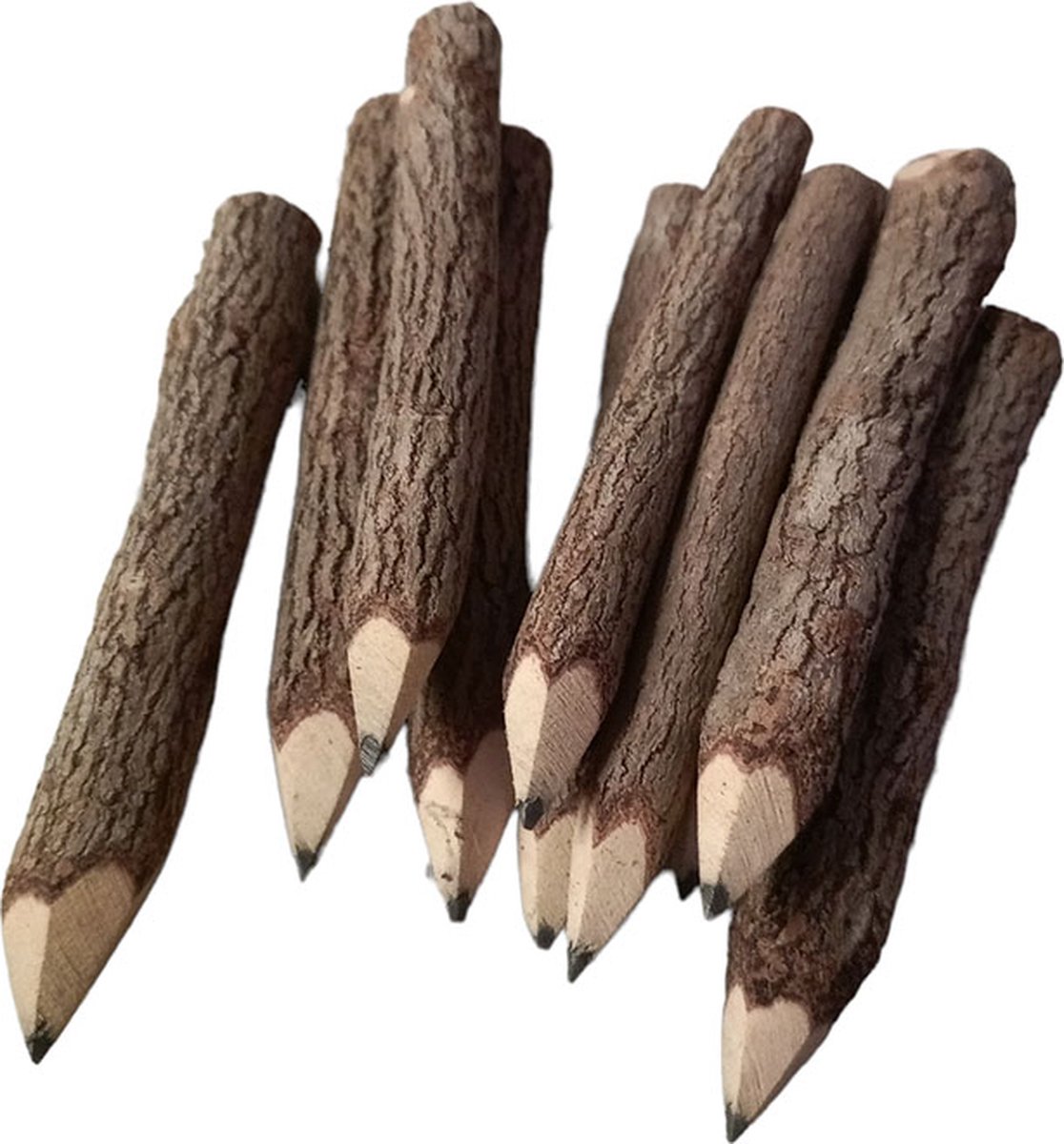Floz Desin potloden met schors - tak potloden - set van 10 - fairtrade