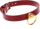 Bondage Halsband met O-ring - BDSM Collar - Halsband voor SM - Gemaakt van PU-Leer en Nikkelvrij Metaal