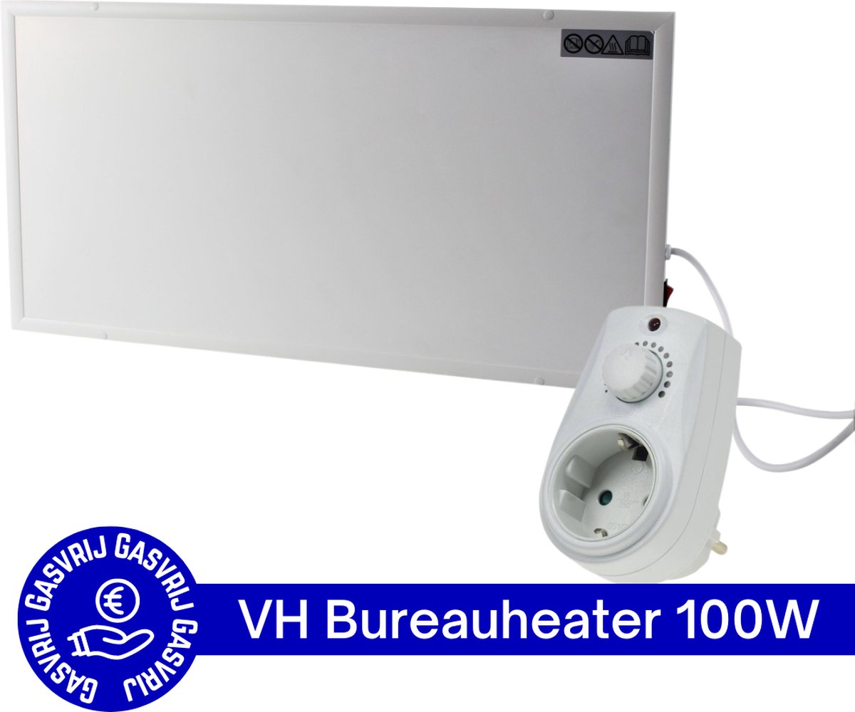 VH Infrarood verwarmer voor montage onder bureau - 100W - Dimmer
