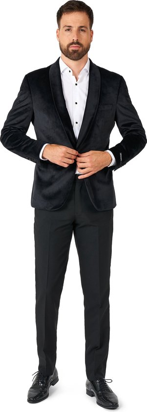 OppoSuits Deluxe Dinner Jacket - Jet Set Black - Blazer Homme - Blazer - Zwart - Taille EU 48