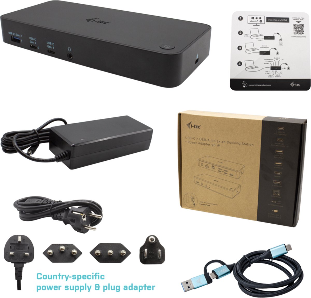 i-Tec USB-C/Thunderbolt Dock 3x 4K, 100W PD, LAN thumbnail 2