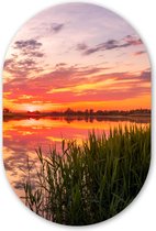 Ovale Mural - Décoration murale Plastique - Tableau Ovale - Water - Air - Nature - 60x90 cm - Forme miroir ovale sur plastique