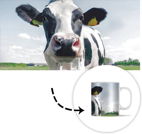 Mug - Tasse à café - Vache - Pâturage - Nature - Animaux - Herbe - Mugs - 350 ML - Tasse - Tasses à café - Tasse à thé - Décoration Sinterklaas - Cadeaux pour enfants - Chaussures cadeaux Sinterklaas