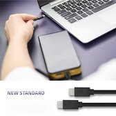 Qoltec USB 2.0 kabel type C male | USB 2.0 type C mannetje | 1,4m | Zwart.