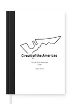 Notitieboek - Schrijfboek - Amerika - Circuit - Formule 1 - Notitieboekje klein - A5 formaat - Schrijfblok - Cadeau voor man
