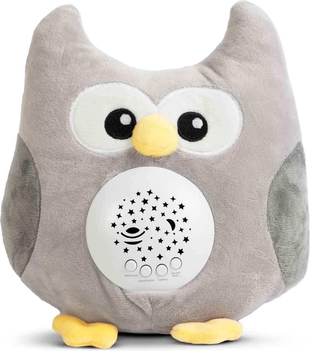 Babykamer Uil Sterrenhemel Projector met Muziek en White Noise op Batterijen - LED Projector Lamp Baby en Kinderen - Kinderlamp - Projector Nachtlampje - Muziek Nachtlampje - Sterrenprojector voor Kinderkamer – foto 2