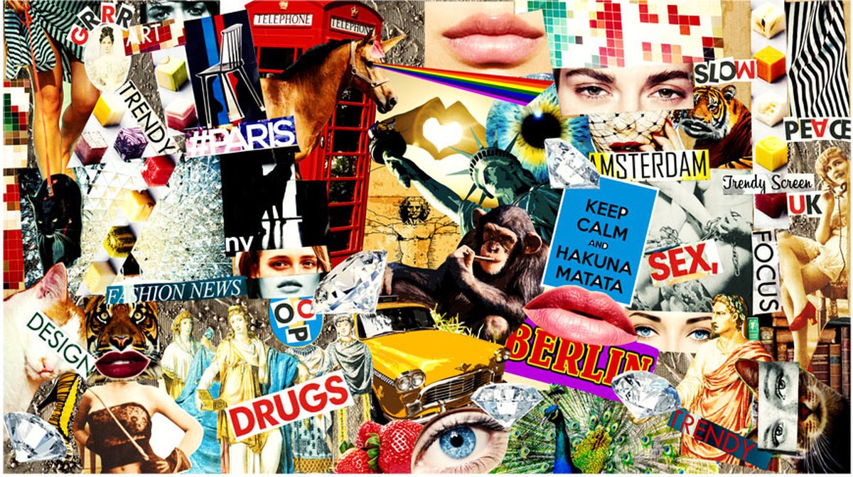 Fotobehang XXL - Scraps of Modernity.