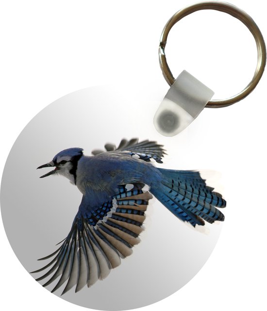 Porte-clés - Vogel - Ressorts - Wit - Plastique - Rond - Cadeaux à distribuer