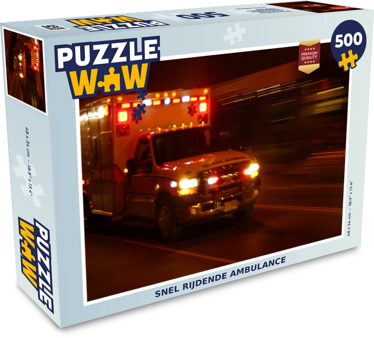 Puzzel Ambulance op weg naar een ongeluk - Legpuzzel - Puzzel 500