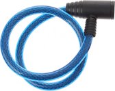 Fiets kabelslot - Blauw  / Zwart - Kunststof / Metaal - 12 mm x h 65 cm - Slot - Fietsslot - Fietsen - Bike