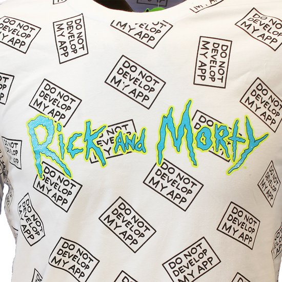 Rick and Morty do not develop my app shirt