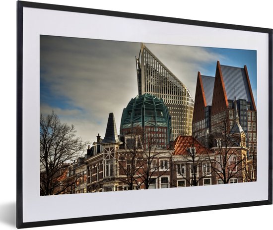 Fotolijst incl. Poster - Den Haag - Stad - Architectuur - 60x40 cm - Posterlijst