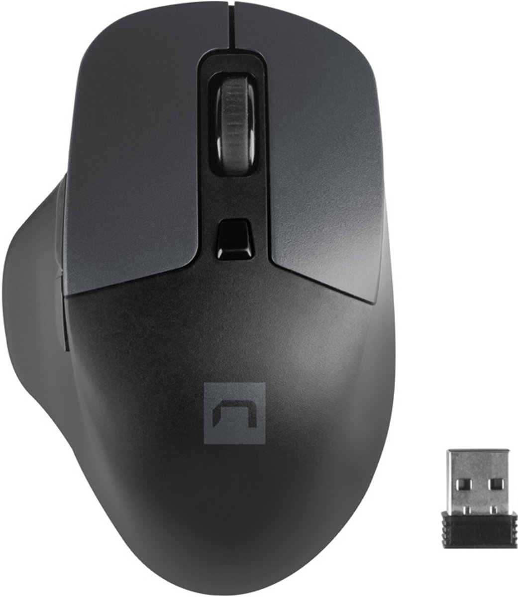 Natec-NMY-1874- MUIS- BLACKBIRD 2- STIL- DRAADLOOS- 1600DPI- OPTISCH -ZWART