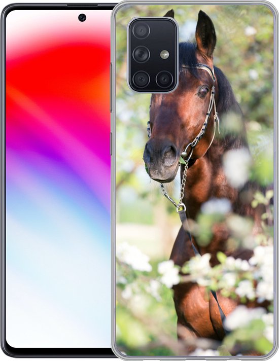 Coque Samsung Galaxy A51 5G - Cheval - Blossom - Printemps - Siliconen