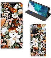 Smart Cover geschikt voor Samsung Galaxy S20 FE Dark Flowers