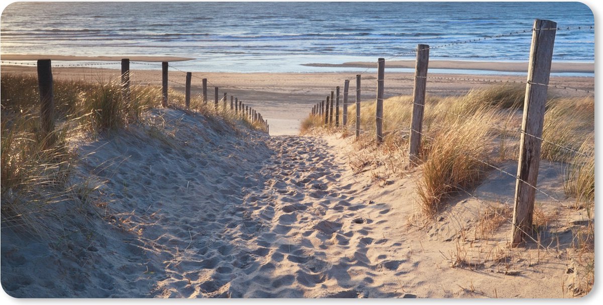 Muismat - Mousepad - Strand - Zee - Nederland - Duinen - Zon - 80x40 cm - Muismatten - Muismat strand