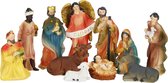 Crèche de Noël Springos - Figurines de Noël - 11 pièces