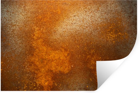 Muurstickers - Sticker Folie - Metaal - Roest - Oranje - Vintage - Industrieel - 30x20 cm - Plakfolie - Muurstickers Kinderkamer - Zelfklevend Behang - Zelfklevend behangpapier - Stickerfolie