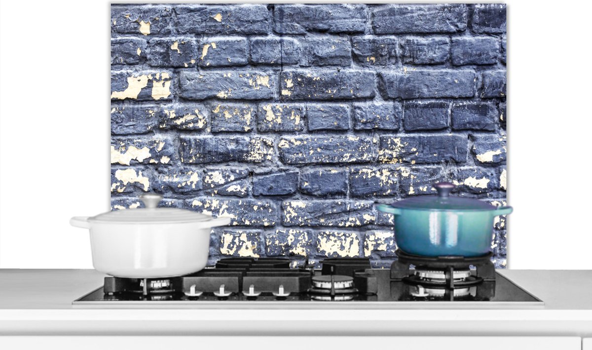 Spatscherm - Bakstenen - Verf - Muur - Stenen - Spatwand - Keuken achterwand - 90x60 cm