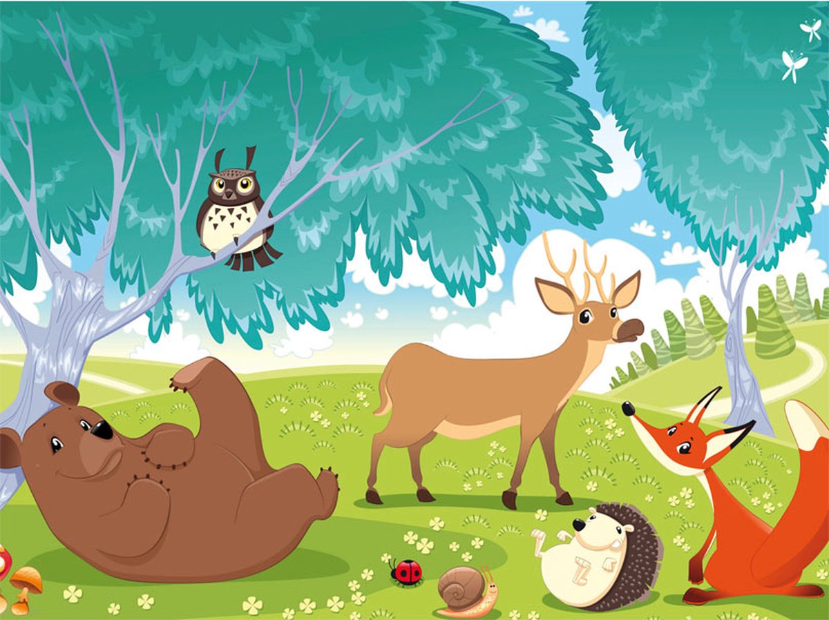 Fotobehang - De Dieren van Farthing Wood.
