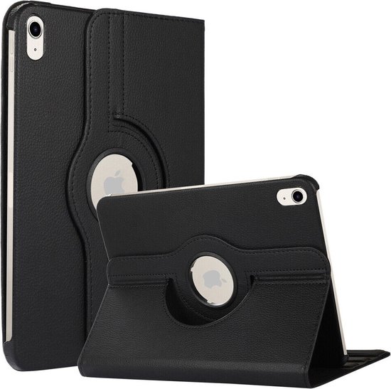 iPad 2022 hoes (10.9 inch) 10e generatie draaibaar bookcase Zwart Arara