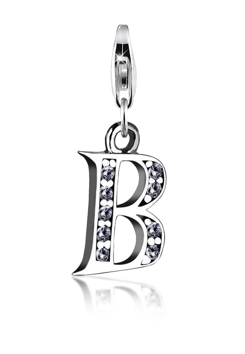 Nenalina Dames Bedel Bedeltje Hanger Letter in 925 Sterling Zilver voor alle gangbare Charmdragers