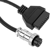 BeMatik - OBD2 6-pins diagnosekabel compatibel met PGO-motorfietsen