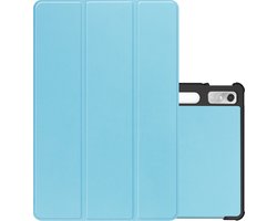 Hoes - Geschikt voor Lenovo Tab P11 Pro - Dun & Stevig - Trifold Bookcase - Hard Cover Case - Met Uitsparing Geschikt voor Lenovo Pen - Hardcover Book - Tablet Hoesje - Lichtblauw