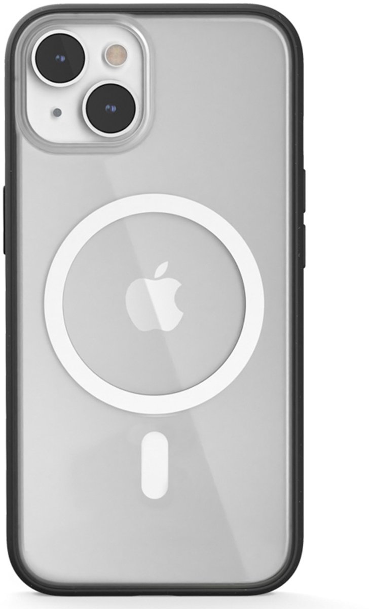 Woodcessories Clear Case Bio MagSafe - geschikt voor iPhone 14 - gemaakt van bio-materialen - geschikt voor MagSafe en draadloos laden - Black-matte