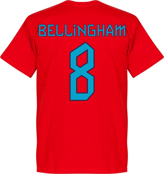 T-shirt Angleterre Bellingham 8 Team - Rouge - M