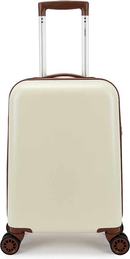 Decent Retro Handbagage Koffer 55 cm White | bol.com