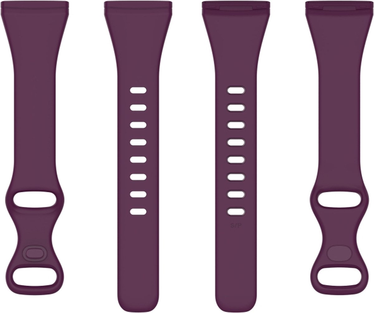 Siliconen bandje - geschikt voor Fitbit Versa 3 / Versa 4 / Sense - paars