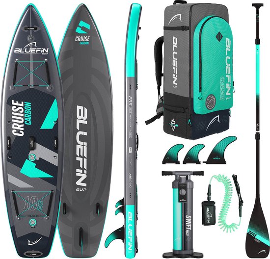 Bluefin Cruise Carbon 10'8 Opblaasbaar Paddleboard SUP board voor