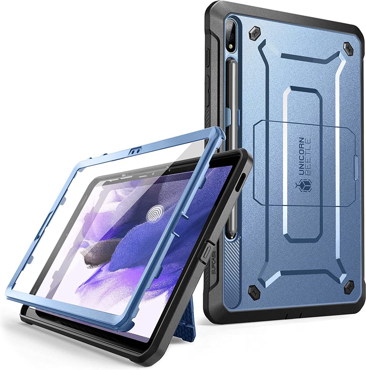 SUPCASE Full Cover Hoes Geschikt Voor Geschikt Voor Samsung Tab S7 FE - 12.4 inch - Blauw